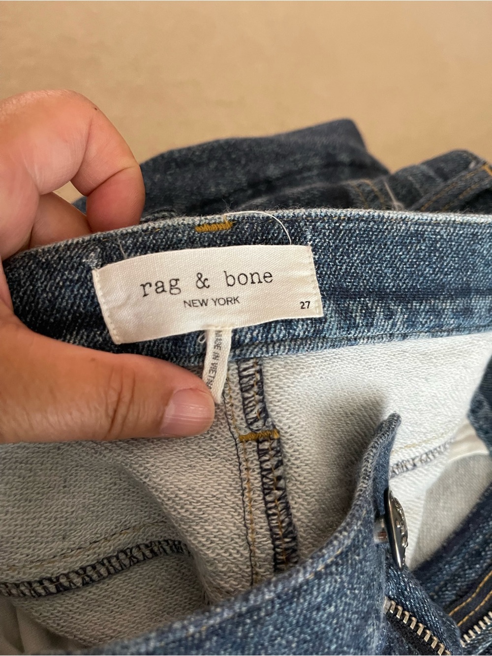 Rag & Bone Miramar Sofie Wide-Leg High-Rise Terry Sweatpant Jeans - SZ 27 - Picture 7 of 8